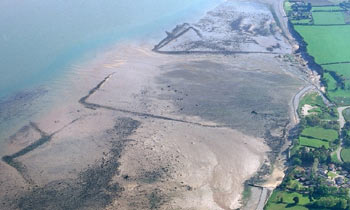 Maglau pysgod yn Gored Tre-Castell, Llangoed, Ynys Môn. Hawlfraint y Goron (h)CBHC (NPRN301746D12006_0261) 